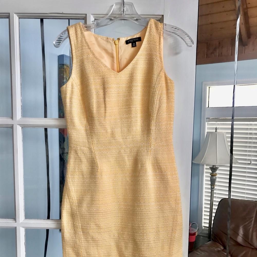 Etcetera Spring Pastel Yellow Dress
